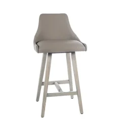 Sessio Tabouret Snack (assise +/- 65 Cm)|Tabouret De Bar (assise +/- 80 Cm)*Lars Tabouret snack moderne avec dossier et pieds en bois
