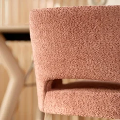 Mobitec Tabouret Snack (assise +/- 65 Cm)|Tabouret De Bar (assise +/- 80 Cm)*Lena ® Tabouret snack en tissu avec accoudoirs et pieds en bois