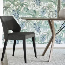 Mobitec Chaise De Salle à Manger|Chaise Salon*Lena ® Chaise ajourée en tissu et pieds bois style moderne