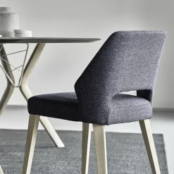 Mobitec Chaise De Salle à Manger|Chaise Salon*Lena ® Chaise ajourée en tissu et pieds bois style moderne