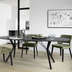 Mobitec Chaise De Salle à Manger|Chaise Salon*Lena ® Chaise ajourée en tissu et pieds bois style moderne