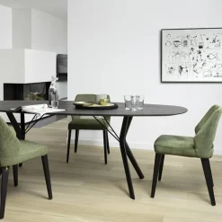 Mobitec Chaise De Salle à Manger|Chaise Salon*Lena ® Chaise ajourée en tissu et pieds bois style moderne