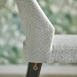 Mobitec Chaise De Salle à Manger|Chaise Salon*Lena ® Chaise ajourée en tissu et pieds bois style moderne