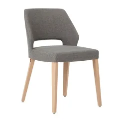 Mobitec Chaise De Salle à Manger|Chaise Salon*Lena ® Chaise ajourée en tissu et pieds bois style moderne