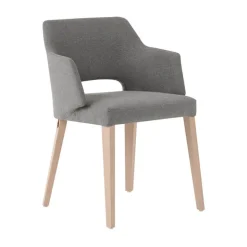 Mobitec Chaise De Salle à Manger|Chaise Salon*Lena ® Fauteuil scandinave bois et tissu avec dossier ajouré