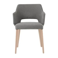 Mobitec Chaise De Salle à Manger|Chaise Salon*Lena ® Fauteuil scandinave bois et tissu avec dossier ajouré