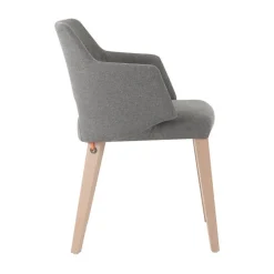 Mobitec Chaise De Salle à Manger|Chaise Salon*Lena ® Fauteuil scandinave bois et tissu avec dossier ajouré