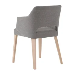 Mobitec Chaise De Salle à Manger|Chaise Salon*Lena ® Fauteuil scandinave bois et tissu avec dossier ajouré