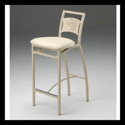 Carrier Tabouret Snack (assise +/- 65 Cm)|Tabouret De Bar (assise +/- 80 Cm)*Liane ® Tabouret snack en synthétique et métal dossier motif style industriel