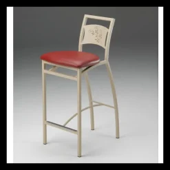 Carrier Tabouret Snack (assise +/- 65 Cm)|Tabouret De Bar (assise +/- 80 Cm)*Liane ® Tabouret snack en synthétique et métal dossier motif style industriel