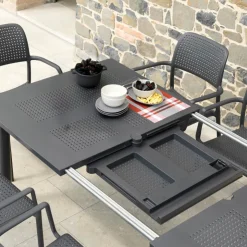 Table De Jardin*Libeccio Table de jardin extensible en polypropylène et aluminium