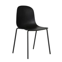 Chaise De Cuisine|Chaise De Salle à Manger*LilyChaise coque moderne empilable en polypropylène avec pieds en métal