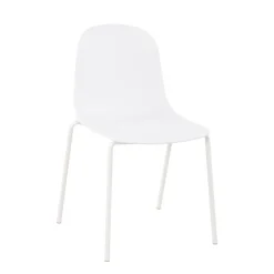 Chaise De Cuisine|Chaise De Salle à Manger*LilyChaise coque moderne empilable en polypropylène avec pieds en métal