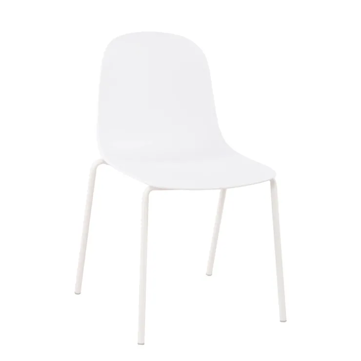 Chaise De Cuisine|Chaise De Salle à Manger*LilyChaise coque moderne empilable en polypropylène avec pieds en métal