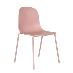 Chaise De Cuisine|Chaise De Salle à Manger*LilyChaise coque moderne empilable en polypropylène avec pieds en métal