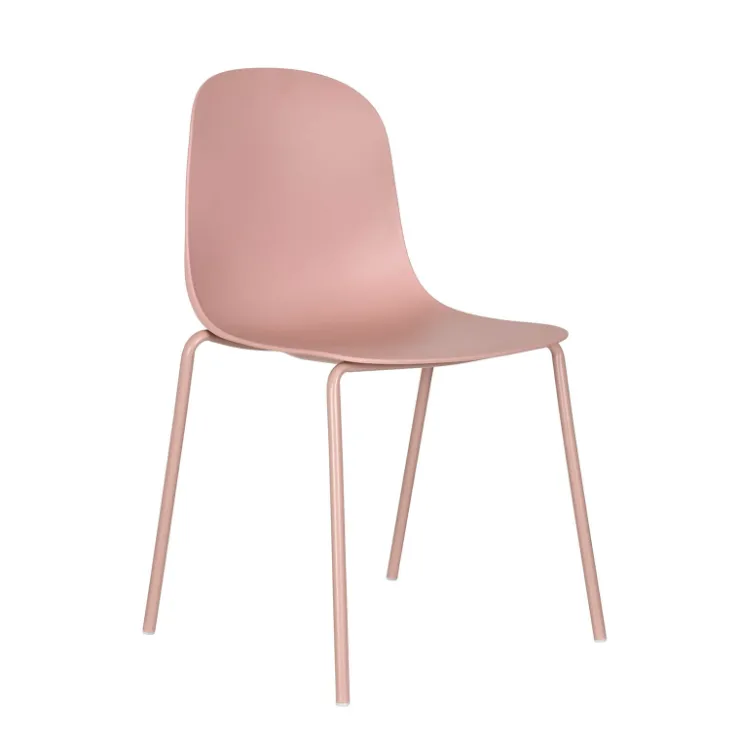 Chaise De Cuisine|Chaise De Salle à Manger*LilyChaise coque moderne empilable en polypropylène avec pieds en métal