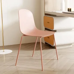 Chaise De Cuisine|Chaise De Salle à Manger*LilyChaise coque moderne empilable en polypropylène avec pieds en métal