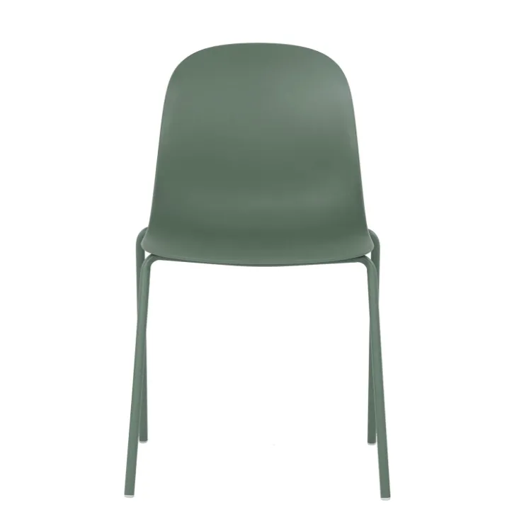 Chaise De Cuisine|Chaise De Salle à Manger*LilyChaise coque moderne empilable en polypropylène avec pieds en métal