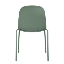 Chaise De Cuisine|Chaise De Salle à Manger*LilyChaise coque moderne empilable en polypropylène avec pieds en métal
