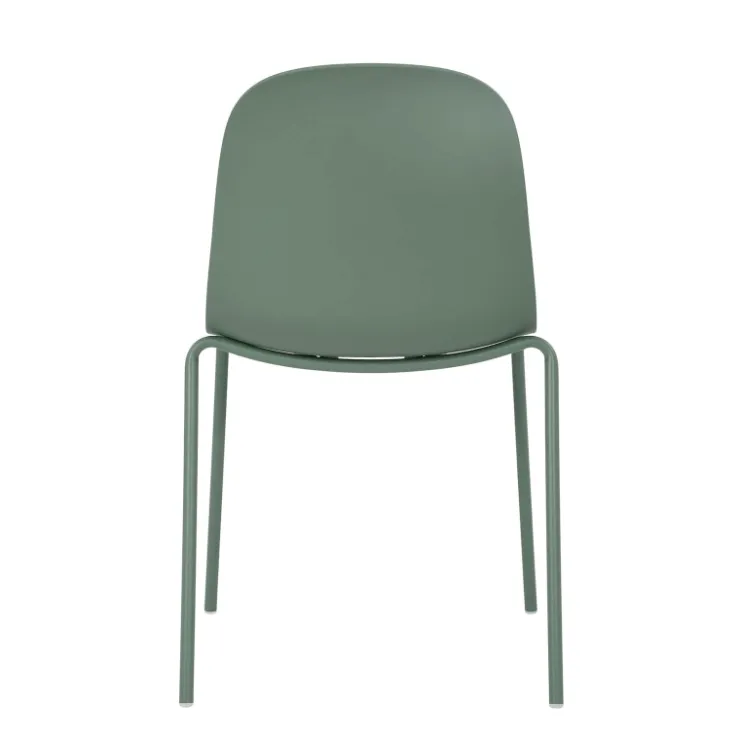 Chaise De Cuisine|Chaise De Salle à Manger*LilyChaise coque moderne empilable en polypropylène avec pieds en métal