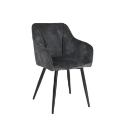 Chaise De Salle à Manger|Fauteuil De Salon*LisonFauteuil cosy en tissu avec pieds en métal