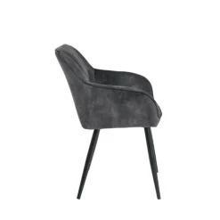 Chaise De Salle à Manger|Fauteuil De Salon*LisonFauteuil cosy en tissu avec pieds en métal
