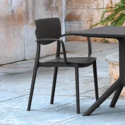 Chaise De Jardin|Fauteuil De Jardin*Loft Chaise de jardin micro perforée avec accoudoirs