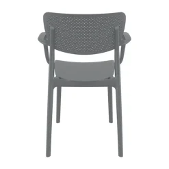 Chaise De Cuisine|Chaise De Salle à Manger*Loft Chaise moderne avec accoudoirs en polypropylène micro perforé