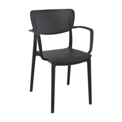 Chaise De Cuisine|Chaise De Salle à Manger*Loft Chaise moderne avec accoudoirs en polypropylène micro perforé