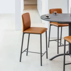 Perfecta Tabouret Snack (assise +/- 65 Cm)|Tabouret De Bar (assise +/- 80 Cm)*Loft Tabouret snack contemporain en simili et métal
