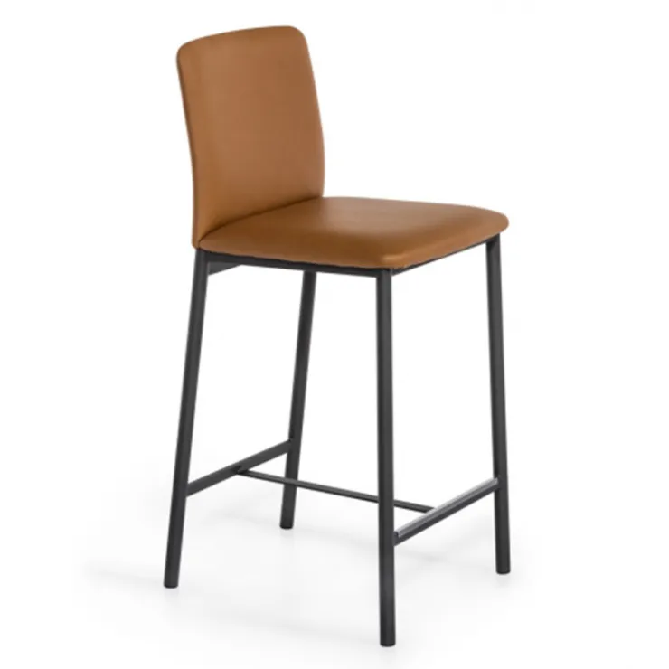 Perfecta Tabouret Snack (assise +/- 65 Cm)|Tabouret De Bar (assise +/- 80 Cm)*Loft Tabouret snack contemporain en simili et métal