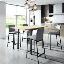Perfecta Tabouret Snack (assise +/- 65 Cm)|Tabouret De Bar (assise +/- 80 Cm)*Loft Tabouret snack contemporain en simili et métal