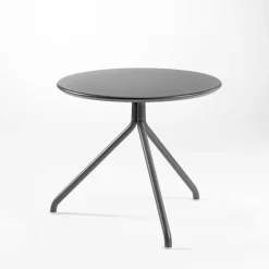 Table De Jardin*LOL Table d'appoint de jardin ronde italienne en métal plateau composite