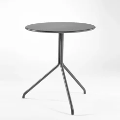 Table De Jardin*LOL Table de jardin ronde en métal et plateau composite fabriquée en Italie