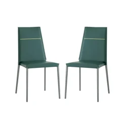 Airnova Chaise De Salle à Manger*Lolas S Chaise en croûte de cuir fabrication italienne avec liseré