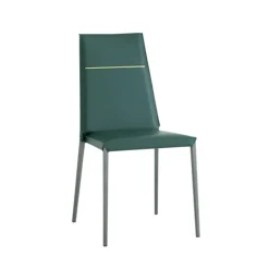 Airnova Chaise De Salle à Manger*Lolas S Chaise en croûte de cuir fabrication italienne avec liseré
