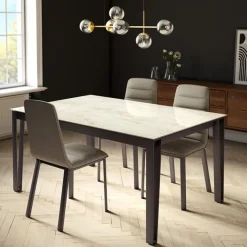Cancio Table De Salle à Manger*London Table design en Dekton avec pieds épingle en métal