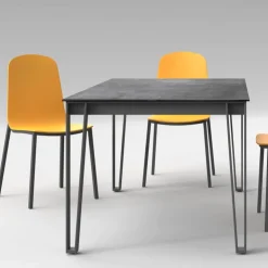 Cancio Table De Salle à Manger*London Table design en Dekton avec pieds épingle en métal