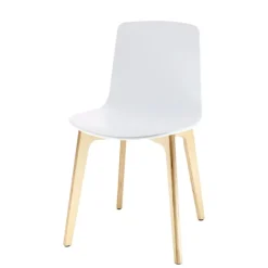 Enea Chaise De Cuisine|Chaise De Salle à Manger*Lottus ® Chaise design en polypropylène et pieds bois