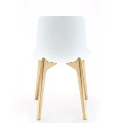 Enea Chaise De Cuisine|Chaise De Salle à Manger*Lottus ® Chaise design en polypropylène et pieds bois