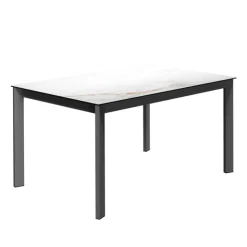 Cancio Table De Salle à Manger*Lotus Table contemporaine en céramique avec pieds en métal