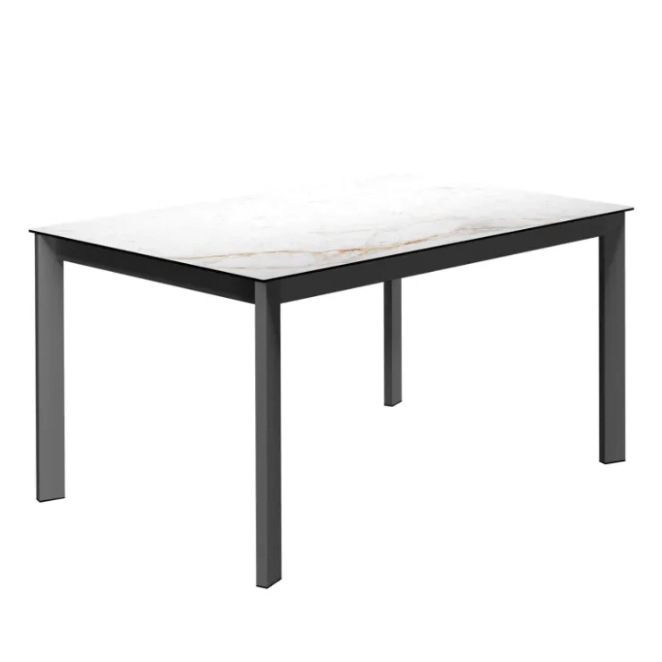 Cancio Table De Salle à Manger*Lotus Table contemporaine en céramique avec pieds en métal