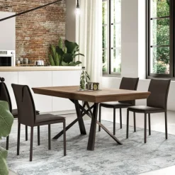 Ozzio Table De Salle à Manger*Lungo largo Table design italienne extensible avec pied mikado