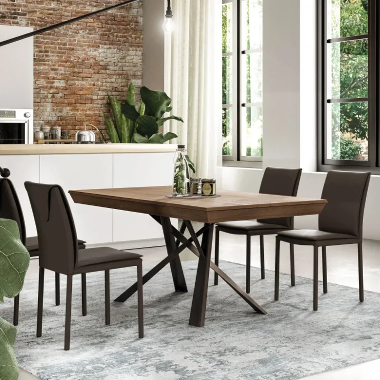 Ozzio Table De Salle à Manger*Lungo largo Table design italienne extensible avec pied mikado