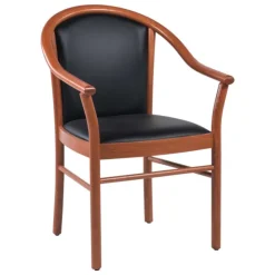 Chaise De Salle à Manger|Fauteuil De Salon*Manuela Fauteuil bridge en bois avec assise et dossier rembourrés
