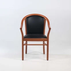 Chaise De Salle à Manger|Fauteuil De Salon*Manuela Fauteuil bridge en bois avec assise et dossier rembourrés