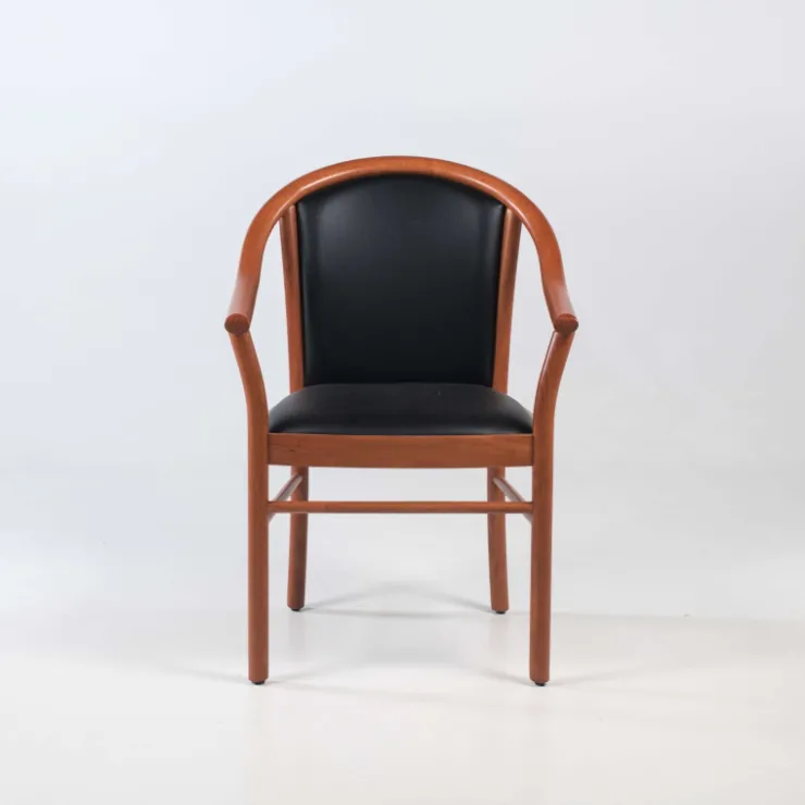 Chaise De Salle à Manger|Fauteuil De Salon*Manuela Fauteuil bridge en bois avec assise et dossier rembourrés