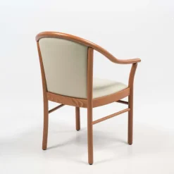 Chaise De Salle à Manger|Fauteuil De Salon*Manuela Fauteuil bridge en bois avec assise et dossier rembourrés