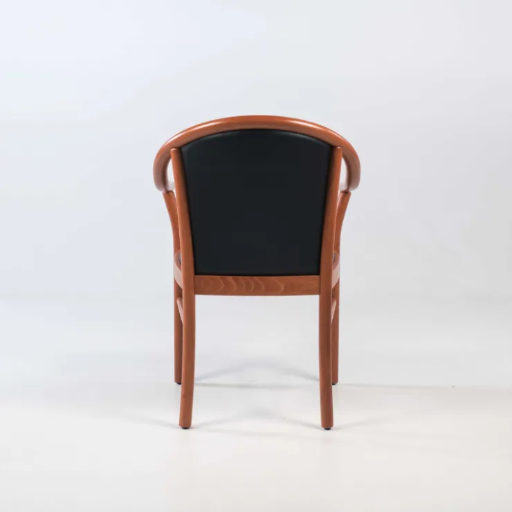 Chaise De Salle à Manger|Fauteuil De Salon*Manuela Fauteuil bridge en bois avec assise et dossier rembourrés