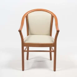 Chaise De Salle à Manger|Fauteuil De Salon*Manuela Fauteuil bridge en bois avec assise et dossier rembourrés
